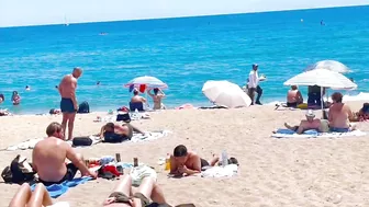 Barcelona beach walk/ beach Sant Sebastia ????walking Spain best beaches ????????