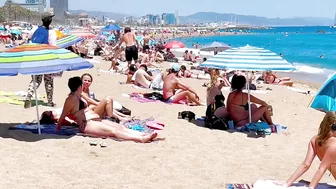 Barcelona beach walk/ beach Sant Sebastia ????walking Spain best beaches ????????