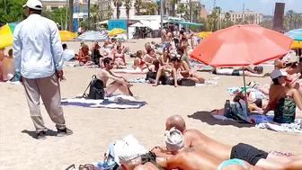 Barcelona beach walk/ beach Sant Sebastia ????walking Spain best beaches ????????