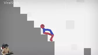 Real Spiderman vs Stickman | Stickman Dismounting Funny Moments #41 | Viral Stick