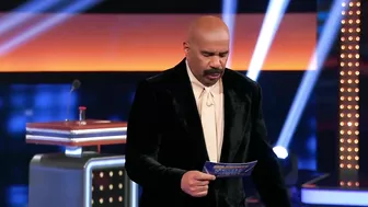 NSFW answer shocks Steve Harvey + Erika Christensen on Celebrity Family Feud!