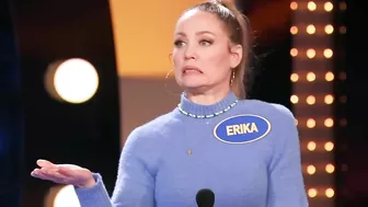 NSFW answer shocks Steve Harvey + Erika Christensen on Celebrity Family Feud!