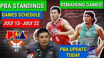 PBA update today | Standings | Games Schedule July 13 to July 22 | Philippine Cup 2022