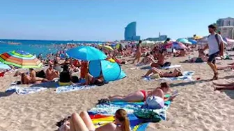 Beach Barceloneta, Barcelona beach walk ????️walking Spain best beaches