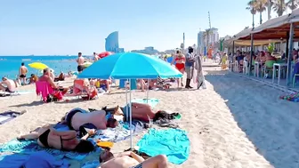 Beach Barceloneta, Barcelona beach walk ????️walking Spain best beaches