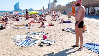 Beach Barceloneta, Barcelona beach walk ????️walking Spain best beaches