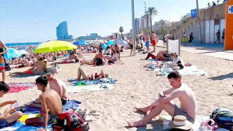 Beach Barceloneta, Barcelona beach walk ????️walking Spain best beaches