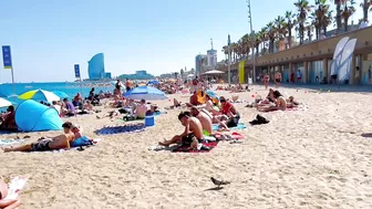 Beach Barceloneta, Barcelona beach walk ????️walking Spain best beaches