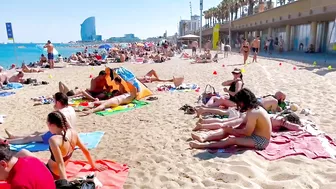 Beach Barceloneta, Barcelona beach walk ????️walking Spain best beaches