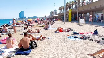 Beach Barceloneta, Barcelona beach walk ????️walking Spain best beaches