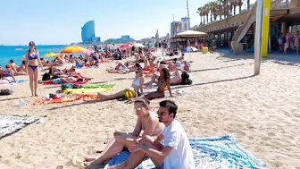 Beach Barceloneta, Barcelona beach walk ????️walking Spain best beaches