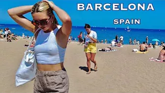 Spain Summer Holiday - Beach Walk - Barcelona Spain - July 2022