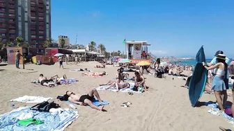 Spain Summer Holiday - Beach Walk - Barcelona Spain - July 2022