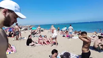 Spain Summer Holiday - Beach Walk - Barcelona Spain - July 2022