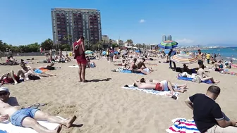 Spain Summer Holiday - Beach Walk - Barcelona Spain - July 2022