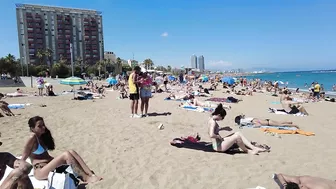 Spain Summer Holiday - Beach Walk - Barcelona Spain - July 2022