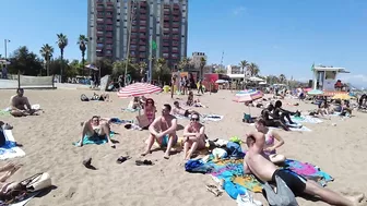 Spain Summer Holiday - Beach Walk - Barcelona Spain - July 2022