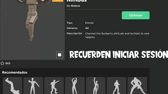 CÓMO CONSEGUIR EMOTE NIMBUS GRATIS en ROBLOX