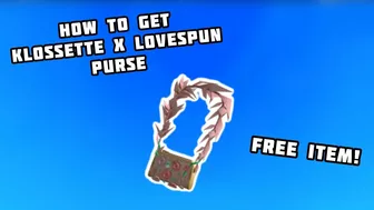 [FREE ITEM] How To Get Klossette x Lovespun Purse in Roblox High School 2