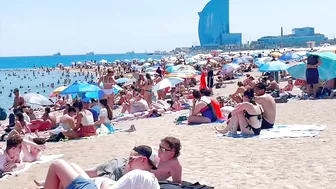 Barcelona beach walk, beach Barceloneta????️walking Spain best beaches