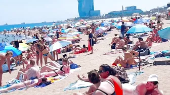 Barcelona beach walk, beach Barceloneta????️walking Spain best beaches