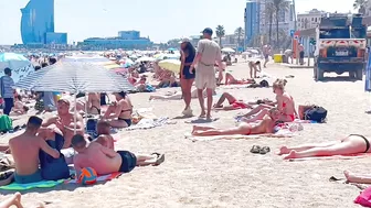 Barcelona beach walk, beach Barceloneta????️walking Spain best beaches