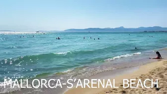 IBIZA Beach Summer - MALLORCA SPAIN S'Arenal Beach Island Life Walking 4K