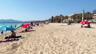 IBIZA Beach Summer - MALLORCA SPAIN S'Arenal Beach Island Life Walking 4K