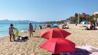 IBIZA Beach Summer - MALLORCA SPAIN S'Arenal Beach Island Life Walking 4K