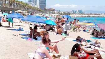 Barcelona beach walk, beach Barceloneta????️walking Spain best beaches