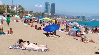 Barcelona beach walk, beach Sant Sebastia ????walking Spain best beaches