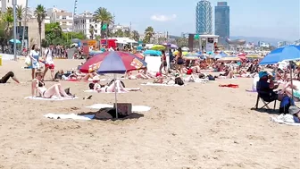 Barcelona beach walk, beach Sant Sebastia ????walking Spain best beaches