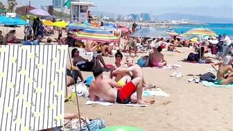 Barcelona beach walk, beach Sant Sebastia ????walking Spain best beaches