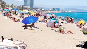 Barcelona beach walk, beach Sant Sebastia ????walking Spain best beaches