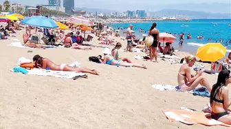 Barcelona beach walk, beach Sant Sebastia ????walking Spain best beaches