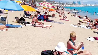 Barcelona beach walk, beach Sant Sebastia ????walking Spain best beaches