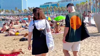 Barcelona beach walk, beach Sant Sebastia ????️walking Spain best beaches