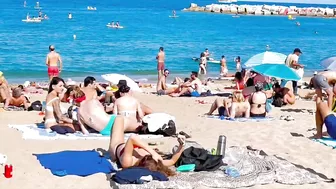 Barcelona beach walk, beach Sant Sebastia ????️walking Spain best beaches