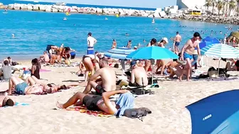 Barcelona beach walk, beach Sant Sebastia ????️walking Spain best beaches