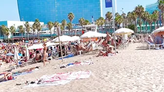 Barcelona beach walk, beach Sant Sebastia ????️walking Spain best beaches