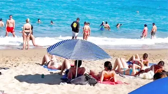 Barcelona beach walk, beach Sant Sebastia ????️walking Spain best beaches