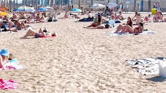 Barcelona beach walk, beach Sant Sebastia ????️walking Spain best beaches