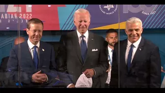 President Joe Biden joins the opening ceremony of the Maccabiah games in Jerusalem