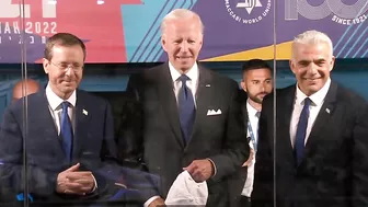 President Joe Biden joins the opening ceremony of the Maccabiah games in Jerusalem