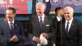 President Joe Biden joins the opening ceremony of the Maccabiah games in Jerusalem