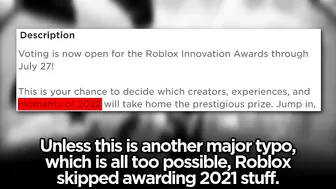 RIP ROBLOX BLOXY AWARDS