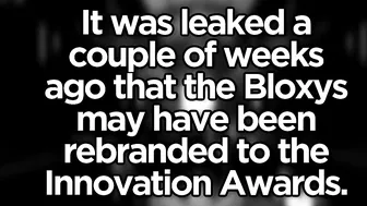 RIP ROBLOX BLOXY AWARDS