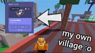 I made my own village in roblox bedwars…