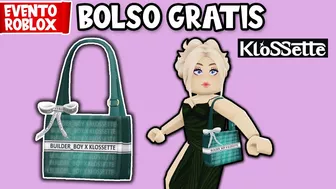 CONSIGUE BOLSO de KLOSSETTE x BUILDER BOY GRATIS en ROBLOX | EVENTO ROBLOX FASHION KLOSSETTE