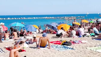 Barcelona beach walk, beach Barceloneta????️walking Spain best beaches